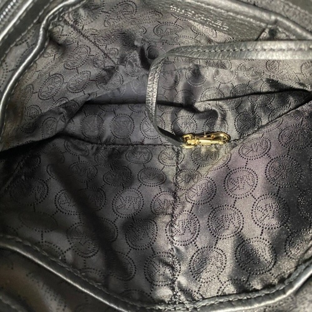 Michael Kors Pebbled Leather Black Crossbody Hobo Bag Purse EUC - Picture 6 of 10